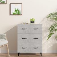 Dressoir 69,5x34x90 cm bewerkt hout betongrijs - thumbnail
