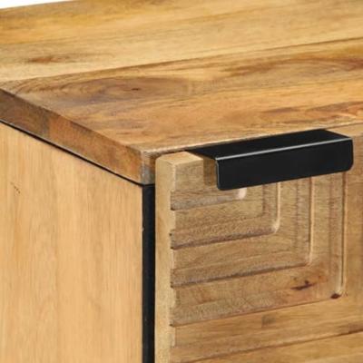 Nachtkastjes 2 st 40x33x46 cm massief mangohout bruin