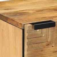 Nachtkastjes 2 st 40x33x46 cm massief mangohout bruin - thumbnail