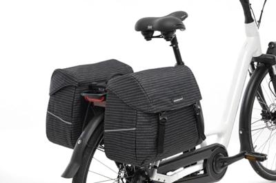 Newlooxs Joli dubbele fietstas - mik adapter - waterafstotend - nomi black