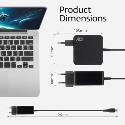 ACT 65W USB-C laptop adapter