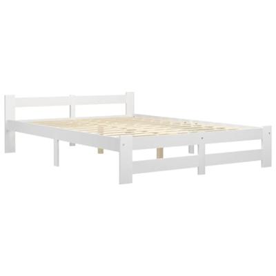 Bedframe massief grenenhout wit 180x200 cm Bedframe massief grenenhout wit 180x200 cm