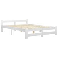 Bedframe massief grenenhout wit 180x200 cm - thumbnail