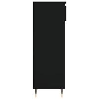 Schoenenkast 40x36x105 cm bewerkt hout zwart - thumbnail