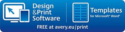Avery afneembare witte etiketten Stick & Lift