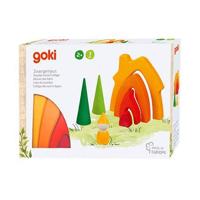 Goki houten dwergenhuisje bouwblokken, 7dlg. - thumbnail