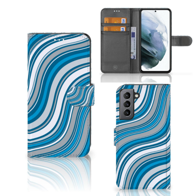 Samsung Galaxy S21 FE | Telefoon Hoesje | Waves Blue Samsung Galaxy S21 FE | Telefoon Hoesje | Waves Blue