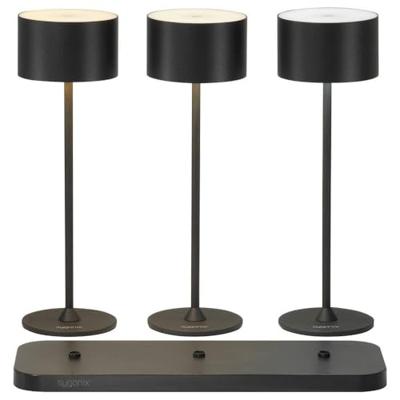 Sygonix 3er Set SY-6627262 LED-tafellamp LED 5.5 W Zwart Sygonix 3er Set SY-6627262 LED-tafellamp LED 5.5 W Zwart
