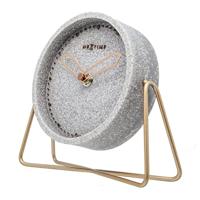 NeXtime NE-5204GS Tafelklok 17.5x15.5x5 Cm, Polyresin, Grijs - thumbnail