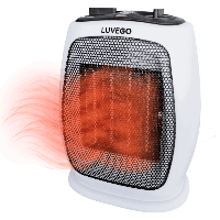 Luvego Elektrische Kachel 1800W - Keremische Kachel - Ventilator Kachel - Elektrische Verwarming voor Binnen - Wit - thumbnail