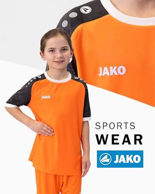 JAKO 4224K Shirt Iconic Km Kids - Fluo Oranje/Zwart - 116