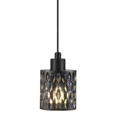 Hanglamp &apos;Hollywood&apos; Nordlux glas E27 fitting rookglas modern 108mm