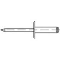 TOOLCRAFT 160146 Open popnagel (Ø x l) 4 mm x 8 mm Aluminium Staal 500 stuk(s) - thumbnail