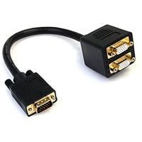 StarTech.com 30cm VGA naar 2x VGA splitterkabel - St/Bu - VGA HD15 Y-verdeler stekker/bus - verguld - thumbnail
