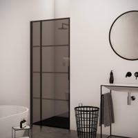 Aqua Splash Zijwand voor AQS Douchecabine Smoke Frame 120x200 cm Rookglas Mat Zwart Raster - R-be-c120sg-fff - thumbnail