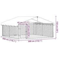 Hondenkennel met dak 300x300x150 cm - thumbnail
