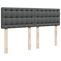 Boxspring met matras stof donkergrijs 160x200 cm - thumbnail