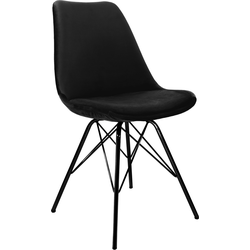 Kick kuipstoel Velvet - Zwart