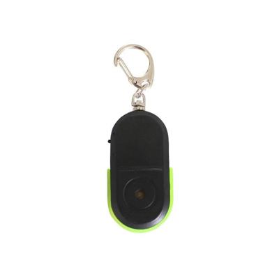 5 STKS draagbare anti-lost alarm Key Finder draadloze Whistle geluid LED licht Locator Finder (groen)