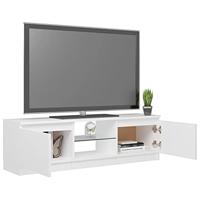 Tv-meubel met LED-verlichting 120x30x35,5 cm wit - thumbnail