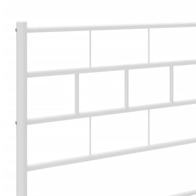 Bedframe met hoofd- en voeteneinde metaal wit 135x190 cm