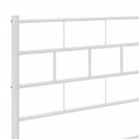 Bedframe met hoofd- en voeteneinde metaal wit 135x190 cm - thumbnail
