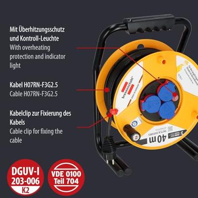 Brennenstuhl Kabelhaspel Brobusta-F290 | 40m 2,5 | 1318940 - 1318940