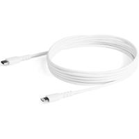 StarTech.com Premium USB-C naar Lightning Kabel 2m Wit - USB Type C naar Lightning Charge & Sync Oplaadkabel met Aramide Vezels - Apple MFi Gecertificeerd - iPad Air iPhone 12 (RUSBCLTMM2MW) - thumbnail