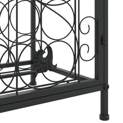 Wijnrek voor 33 flessen 45x36x100 cm smeedijzer zwart