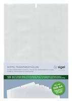 Sigel SM182 Dubbele transparante hoes 2 x DIN A4 10 stuk(s) - thumbnail