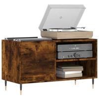 Platenkast 85x38x48 cm bewerkt hout gerookt eikenkleurig - thumbnail