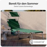 Ligbed Ibiza Groen 190x59x29cm Alu Zonnescherm - thumbnail