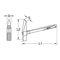 KS Tools 963.2161 9632161 Metselhamer 900 g 310 mm 1 stuk(s) - thumbnail
