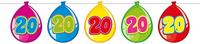 Vlaggenlijn ballonnen 20 jaar - thumbnail