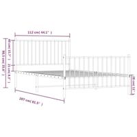 Bedframe met hoofd- en voeteneinde metaal wit 107x203 cm - thumbnail