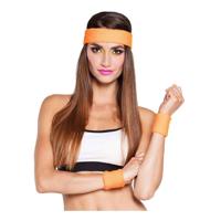 Boland Zweetbanden neon oranje, 3st. - thumbnail