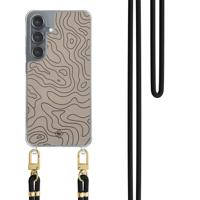 Samsung Galaxy S25 hoesje met zwart koord - Abstract lines - thumbnail
