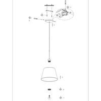 Steinhauer Hanglamp Sparkled light 3602 zwart - thumbnail