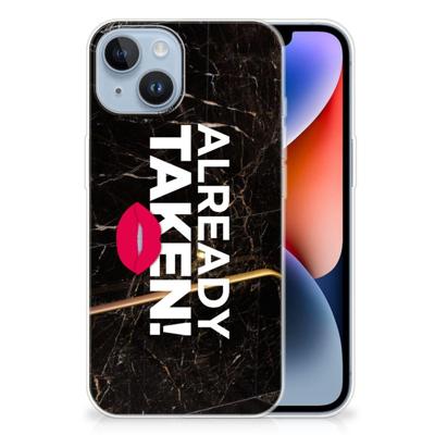 Apple iPhone 14 | Siliconen hoesje | met naam Already Taken Black