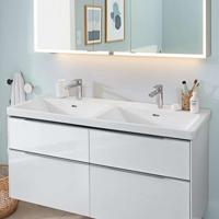 Wastafel Villeroy & Boch Subway 3.0 Dubbele Wasbak 47x130x16.5 cm Wit Alpin Villeroy & Boch - thumbnail