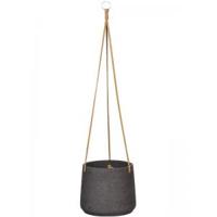 Rough Eco-line hangende bloempot XL 23x20 cm Patt zwart - thumbnail