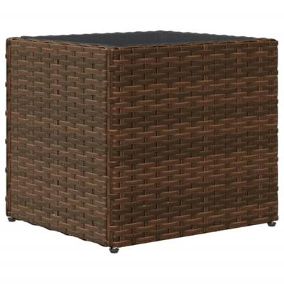 VidaXL Plantenbakken 2 st 36x30x32 cm poly rattan bruin