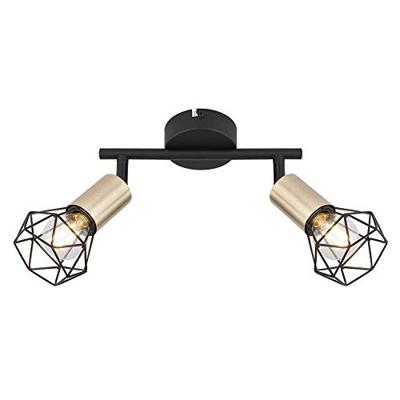 Globo PlafondlampXara I zwart met goud - 54802S-2AB