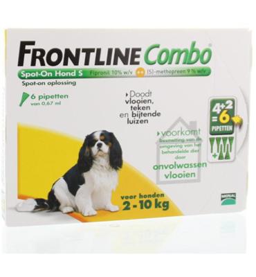 Frontline Combo Spot On hond S / 2-10 kg 6 pipetten