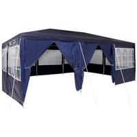 Partytent Blauw en Wit 600 x 400 x 266 cm Polyester en staal - thumbnail