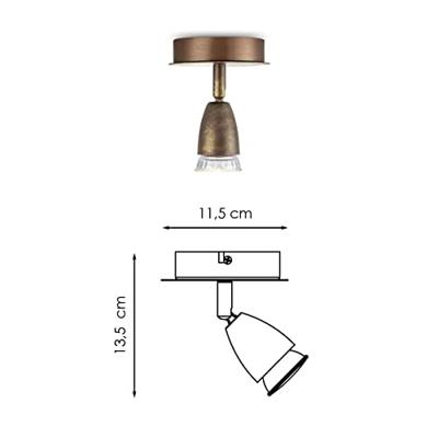 Light depot - LED opbouwspot Curl Ø 11,5 cm - brons - Outlet