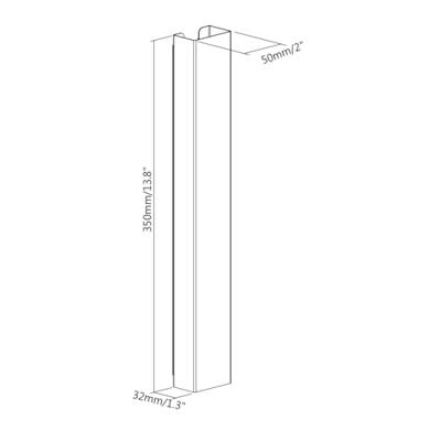 My Wall HZ9L Kabelgoot Zwart (l x b x h) 350 x 50 x 32 mm 1 stuk(s)