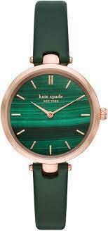 Horlogeband Kate Spade New York KSW9046 Leder Groen 10mm