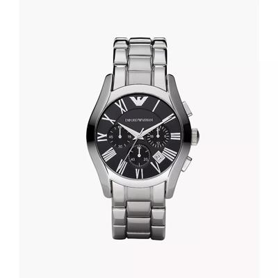 Emporio Armani Heren Emporio roestvrijstalen zwarte wijzerplaat horloge AR0673