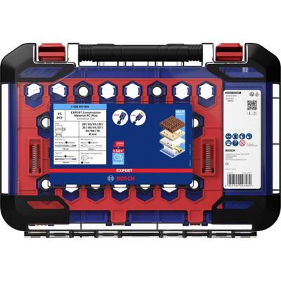 Bosch Accessoires EXPERT Construction Material Power Change Plus Gatzagenset | 20; 22; 25; 32; 35; 40; 44; 51; 60; 68; 76 x 60 mm | 15-delig -